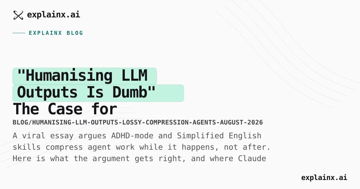 "Humanising LLM Outputs Is Dumb" — The Case for Rendering at the Boundary