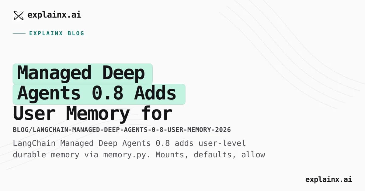 Managed Deep Agents 0.8 Adds User Memory for Personalized AI Agents