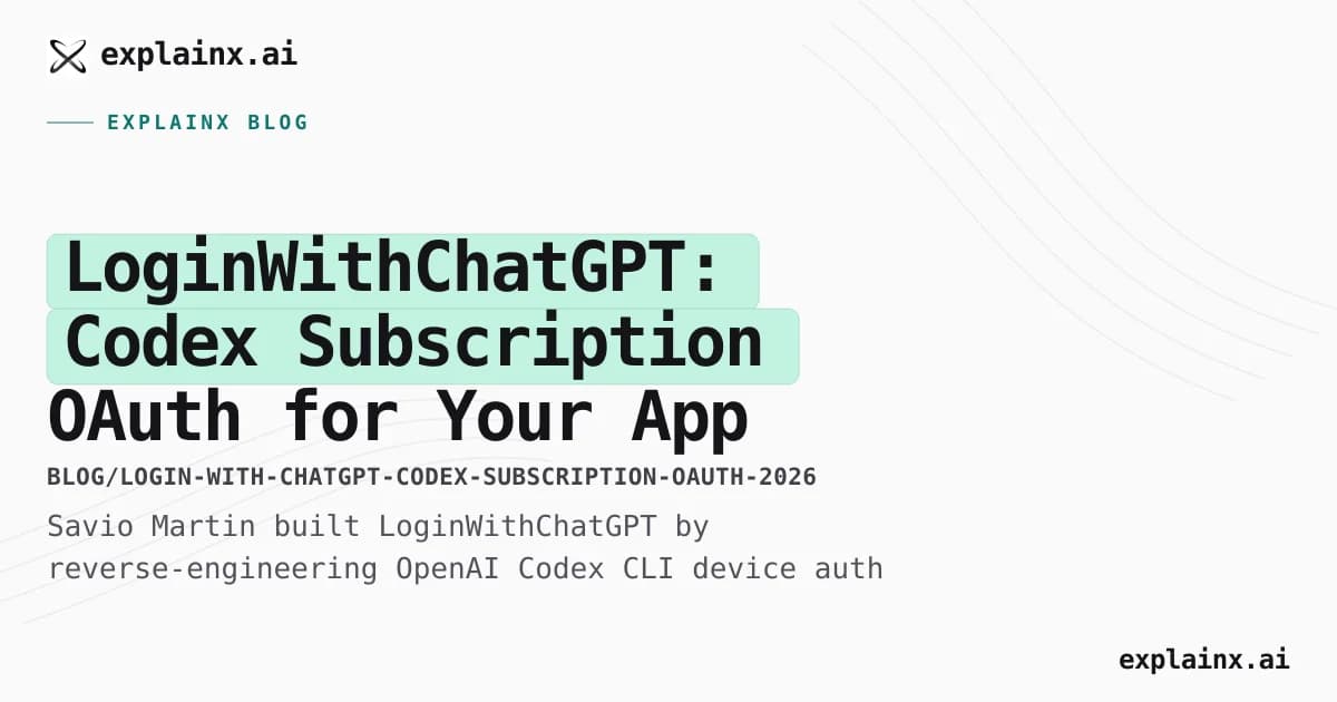 LoginWithChatGPT: Codex Subscription OAuth for Your App