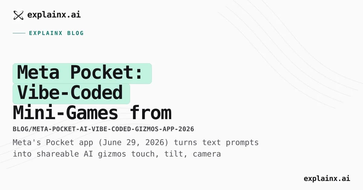 Meta Pocket: Vibe-Coded Mini-Games from Text Prompts