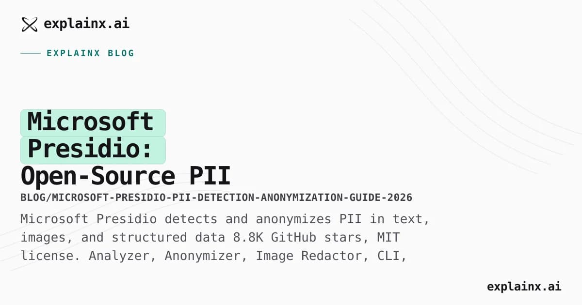 Microsoft Presidio: Open-Source PII Detection and De-Identification Guide