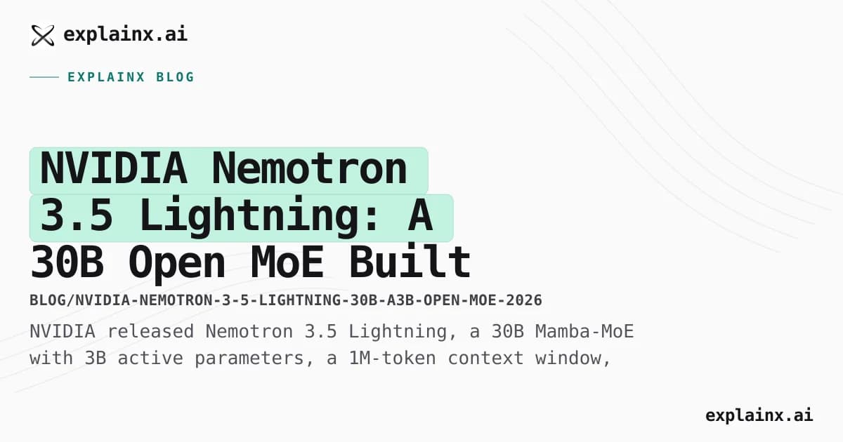 NVIDIA Nemotron 3.5 Lightning: A 30B Open MoE Built for Always-On Agents