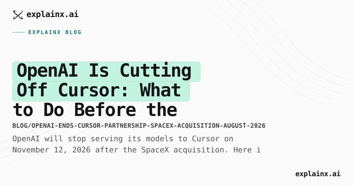 OpenAI Is Cutting Off Cursor: What to Do Before the November 12 Shutoff