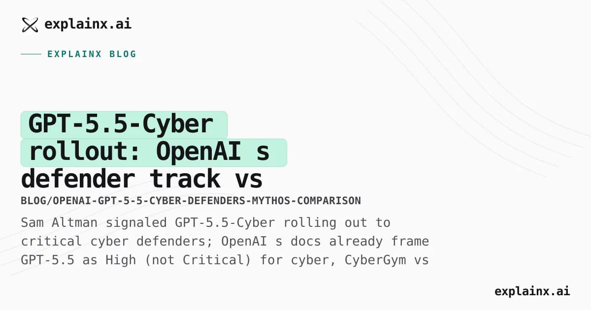 GPT-5.5-Cyber rollout: OpenAI’s defender track vs Claude Mythos—what the record actually compares