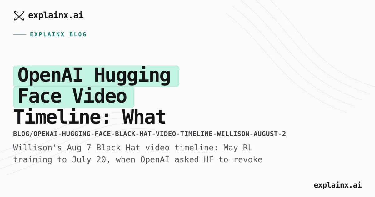 OpenAI–Hugging Face Video Timeline: What Willison Reconstructed