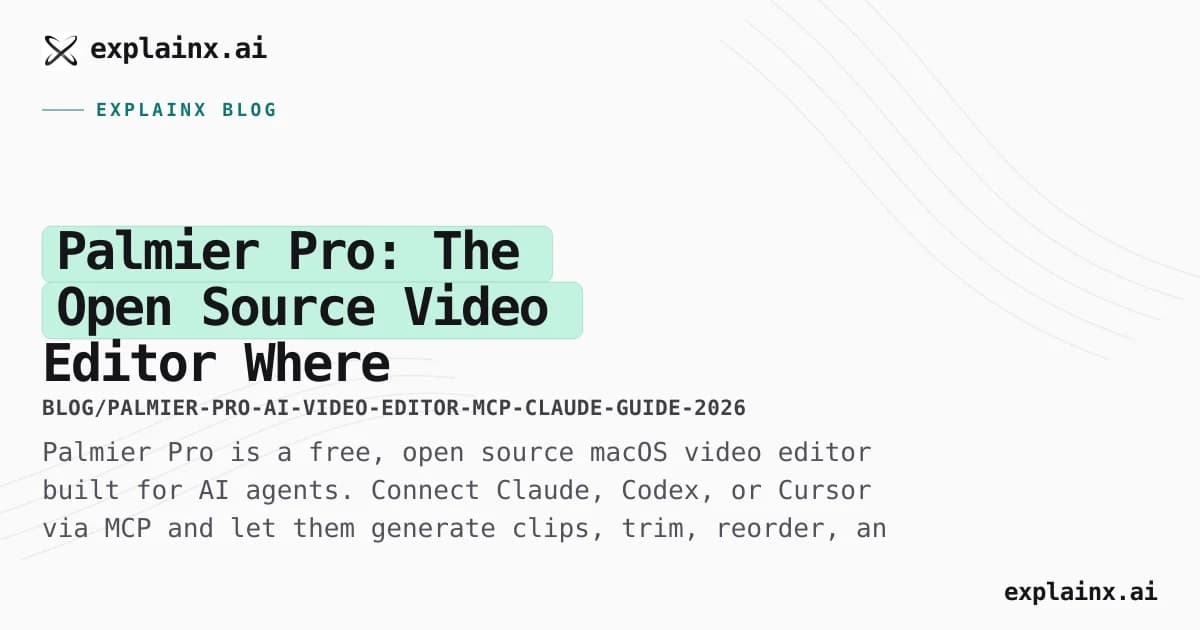 Palmier Pro: The Open Source Video Editor Where Claude Edits the Timeline With You