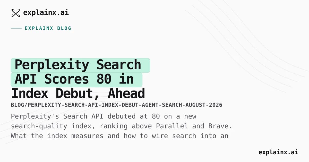 Perplexity Search API Scores 80 in Index Debut, Ahead of Parallel and Brave