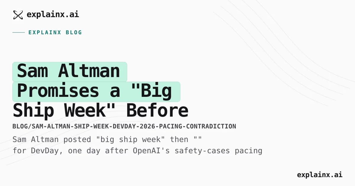 Sam Altman Promises a "Big Ship Week" Before DevDay 2026