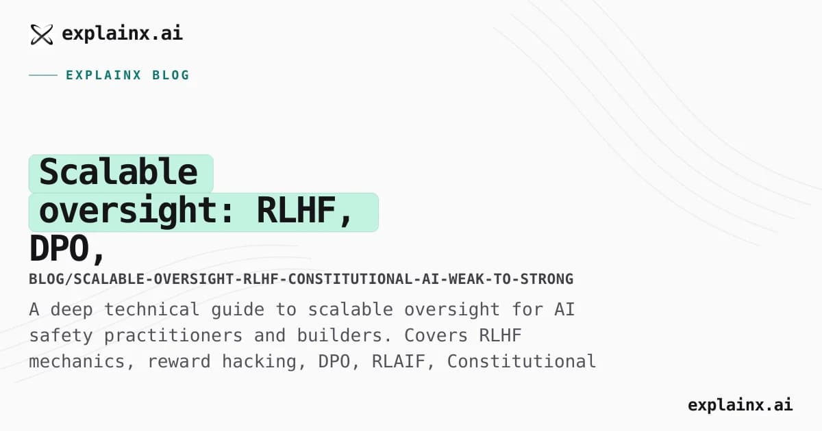 Scalable oversight: RLHF, DPO, Constitutional AI, and weak-to-strong generalization explained