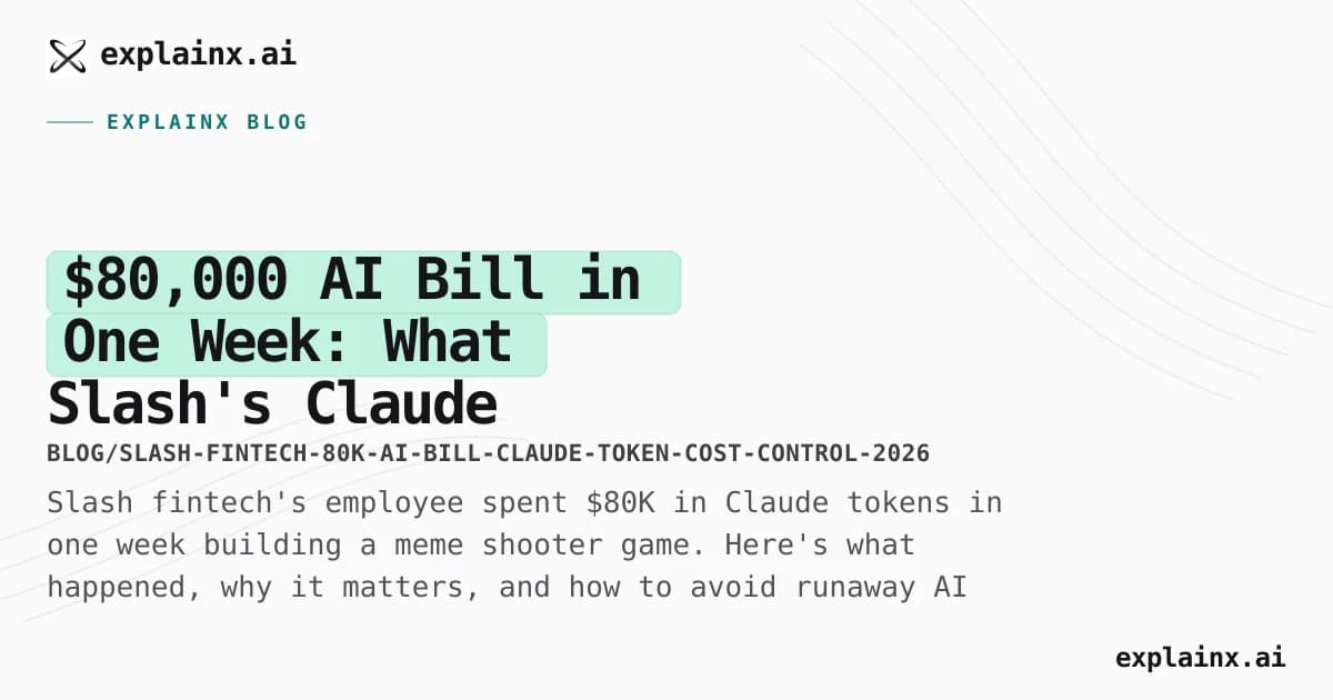 $80,000 AI Bill in One Week: What Slash's Claude Story Teaches About Token Cost Control