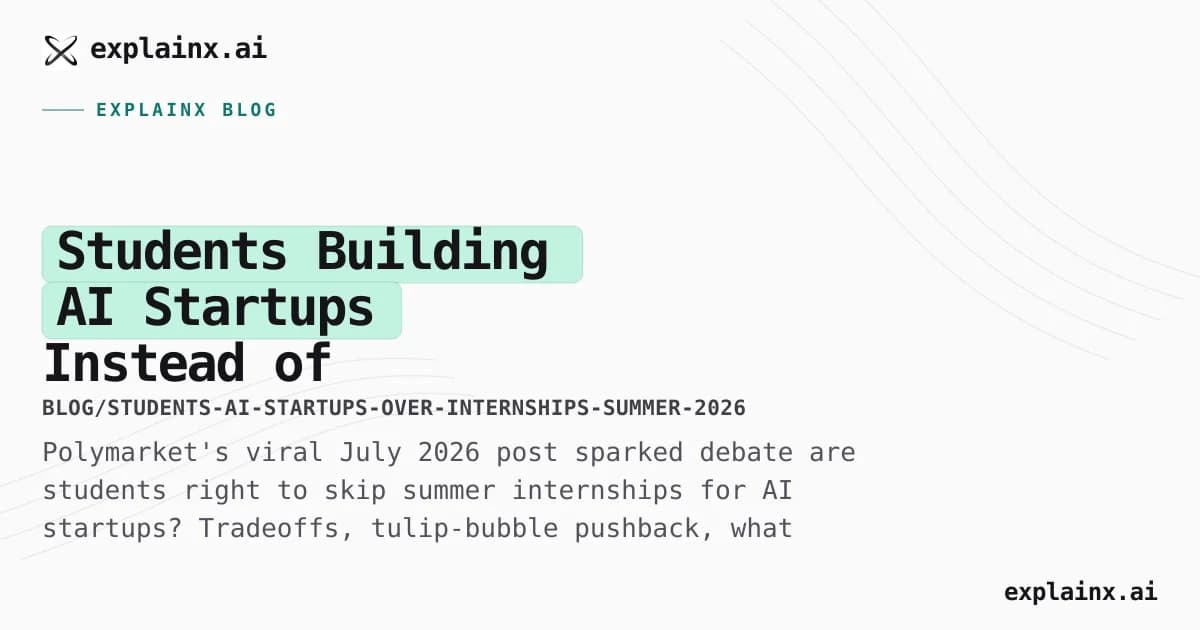 Students Building AI Startups Instead of Internships: Smart Bet or Tulip Mania?