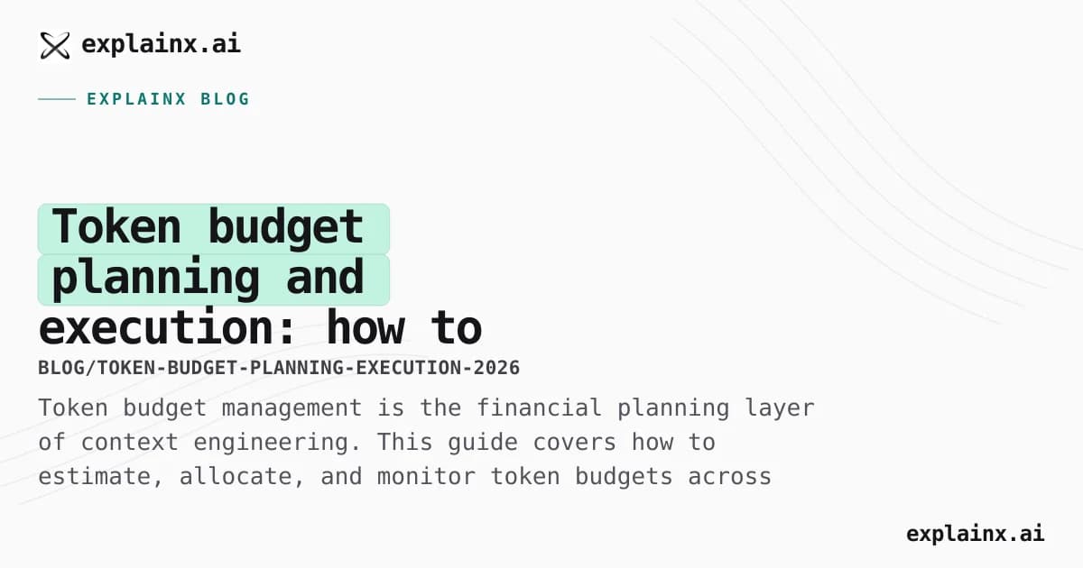 Token budget planning and execution: how to manage context costs in production AI systems in 2026