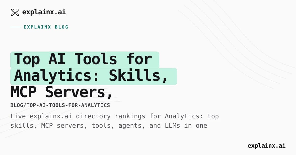 Top AI Tools for Analytics: Skills, MCP Servers, Agents, and LLMs