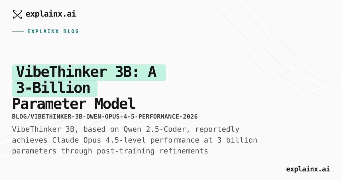 VibeThinker 3B: A 3-Billion Parameter Model That Matches Opus 4.5 Performance