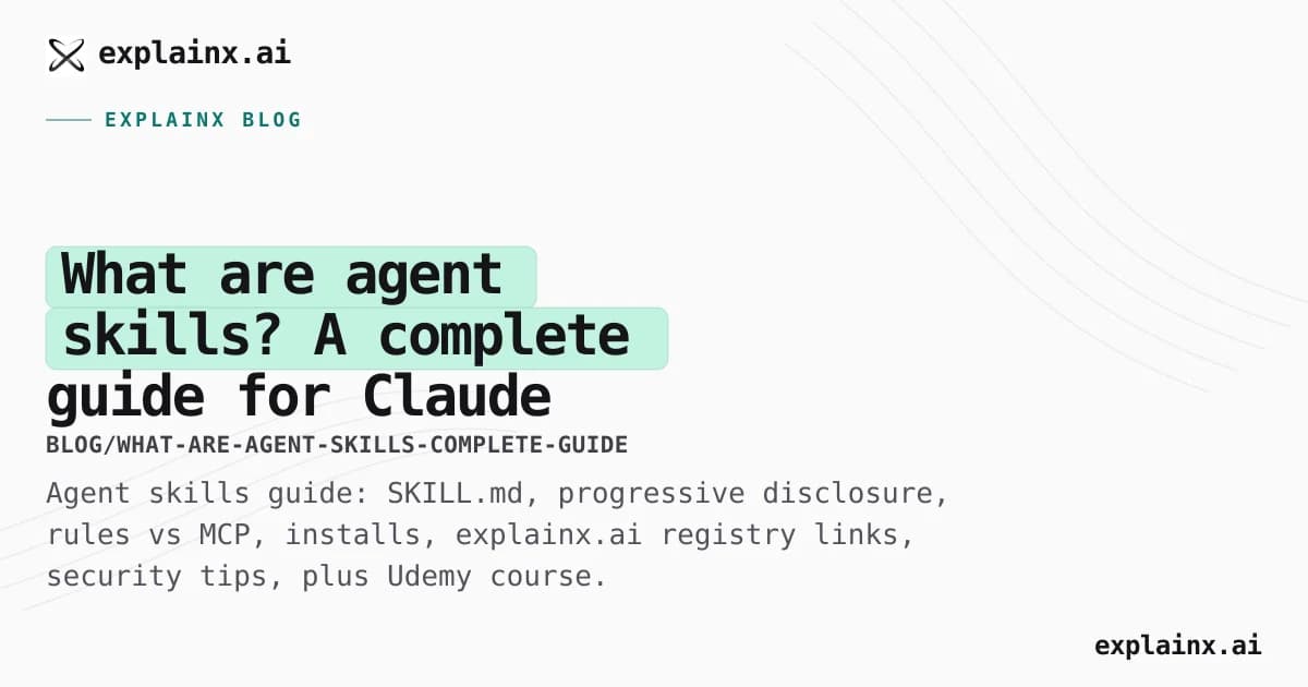 What are agent skills? A complete guide for Claude Code, Cursor & MCP (2026)