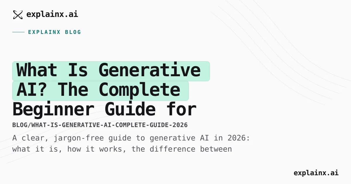 What Is Generative AI? The Complete Beginner Guide for 2026