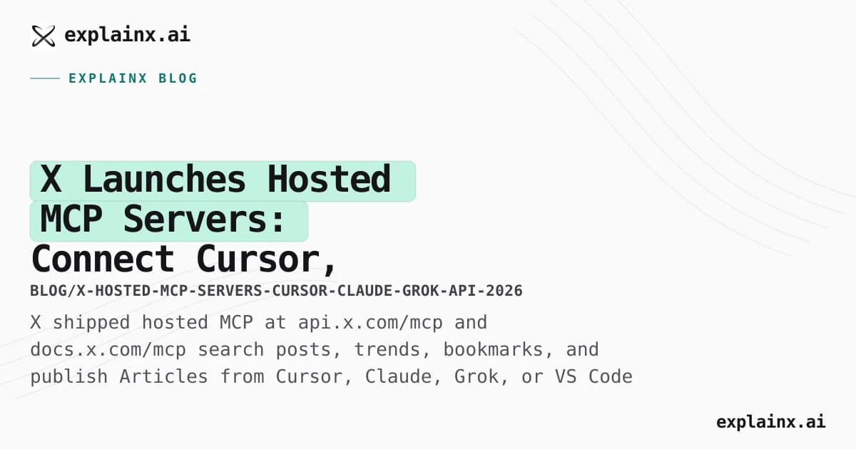X Launches Hosted MCP Servers: Connect Cursor, Claude, and Grok to the X API