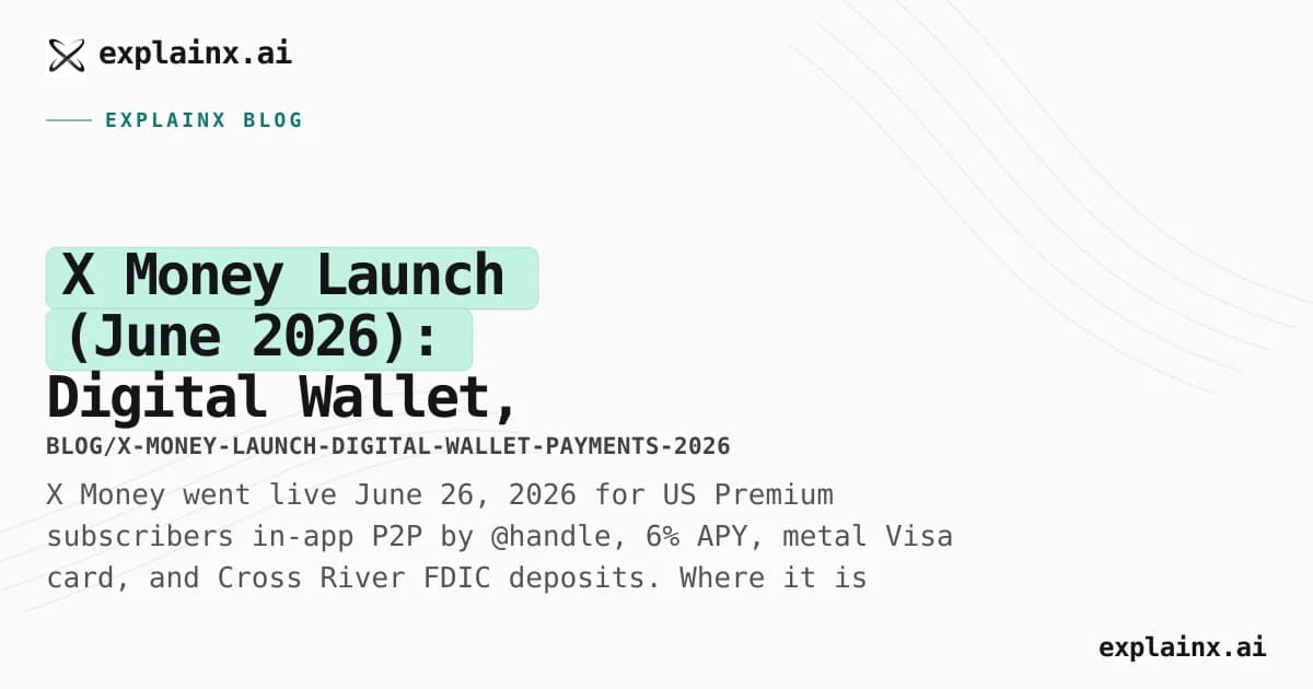 X Money Launch (June 2026): Digital Wallet, P2P Payments, and Metal Visa Card