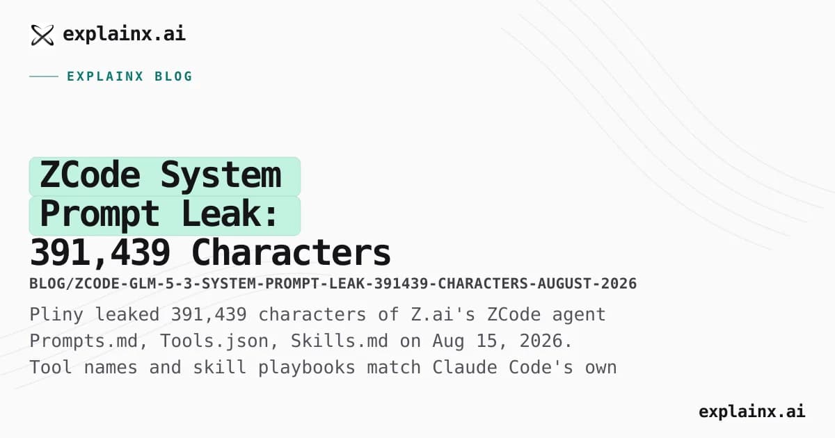 ZCode System Prompt Leak: 391,439 Characters of GLM-5.3 Reveal Claude Code Roots