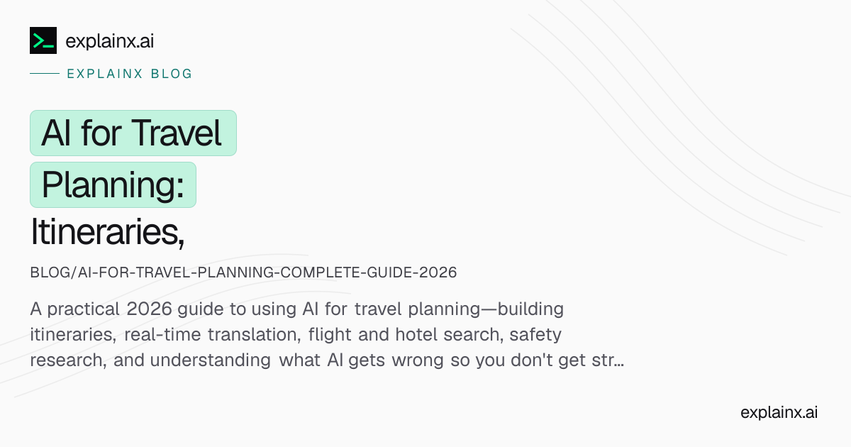 AI for Travel Planning 2026: Itineraries, Translation & Tools