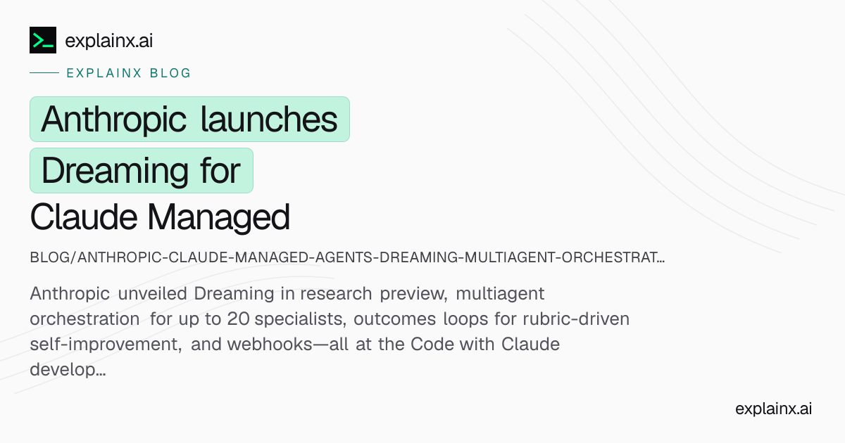 Anthropic launches Dreaming for Claude Managed Agents