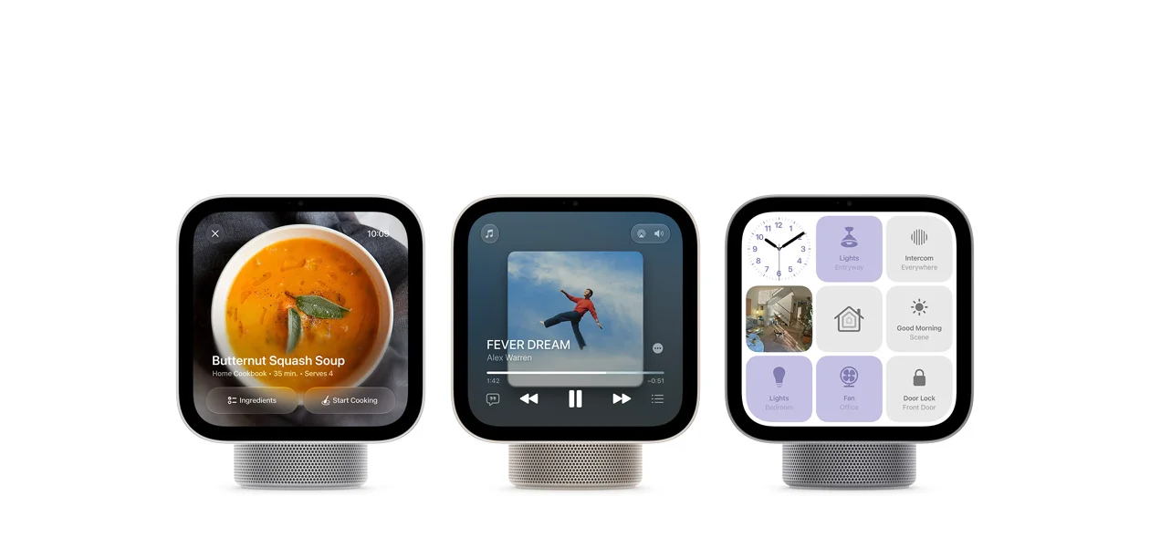 HomeView smart display in four colors, the Apple Siri AI home hub launching November 13