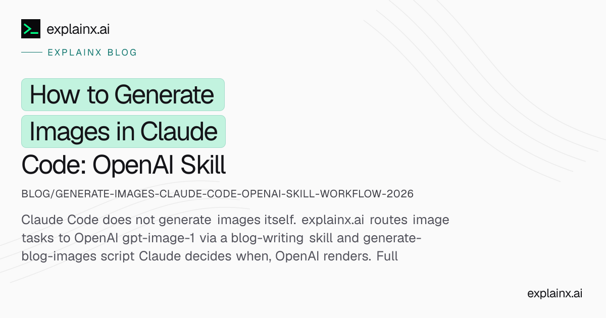 Generate Images in Claude Code — OpenAI Skill