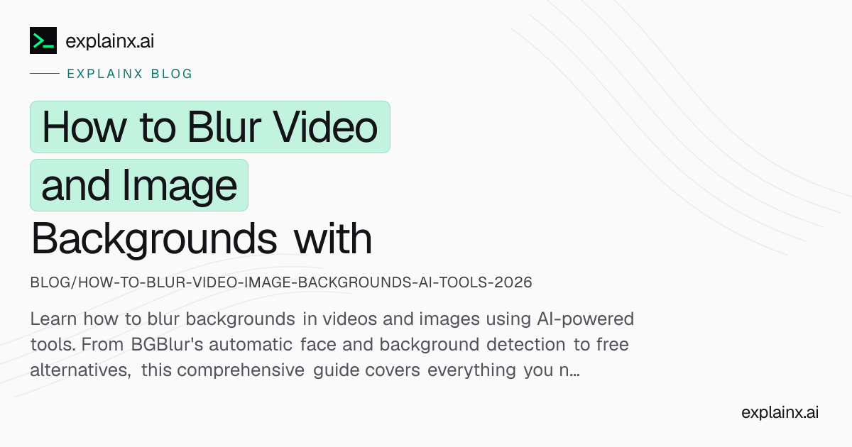How to Blur Video and Image Backgrounds with AI: The