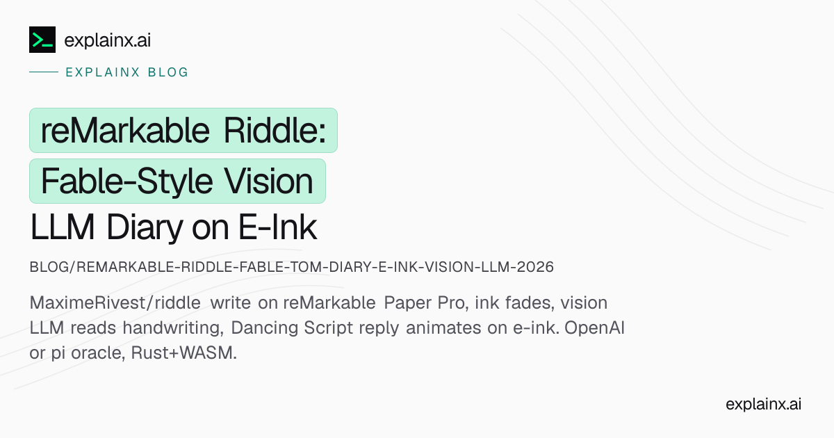 reMarkable Riddle — E-Ink Vision LLM Diary