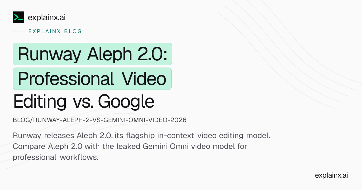 Runway Aleph 2.0: Professional Video Editing vs. Google