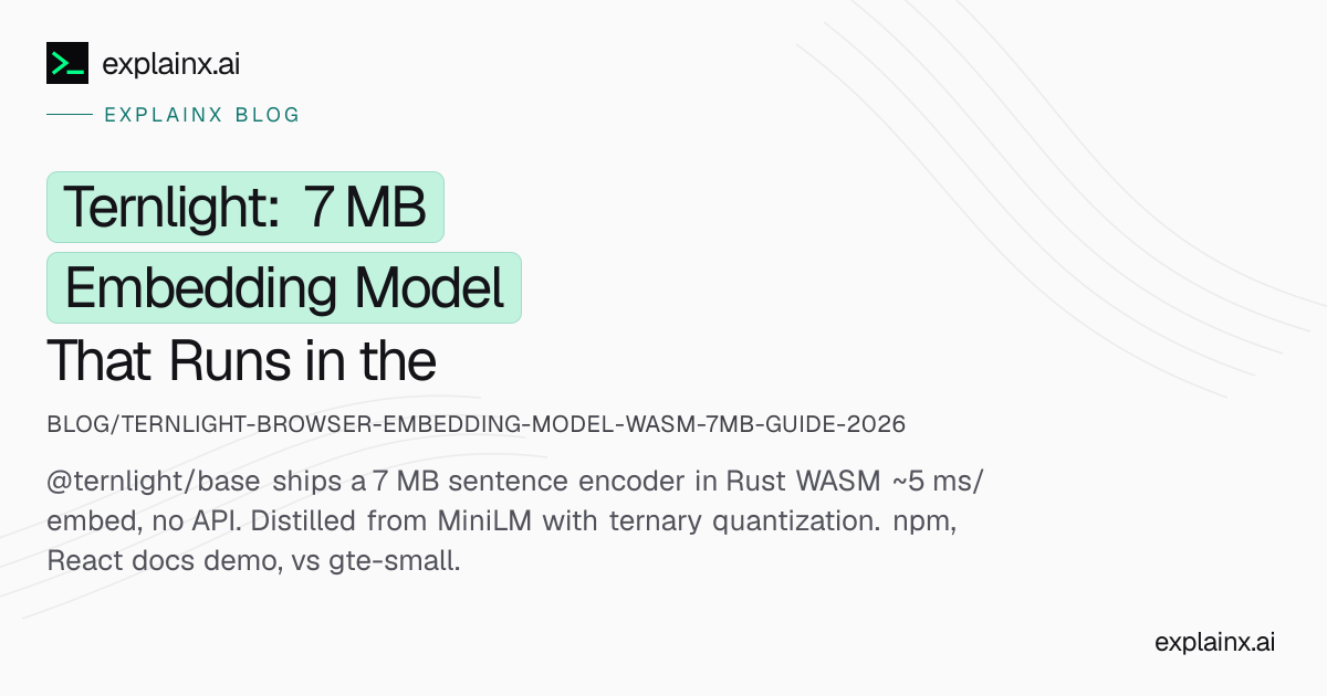 Ternlight — 7 MB Browser Embeddings (WASM)