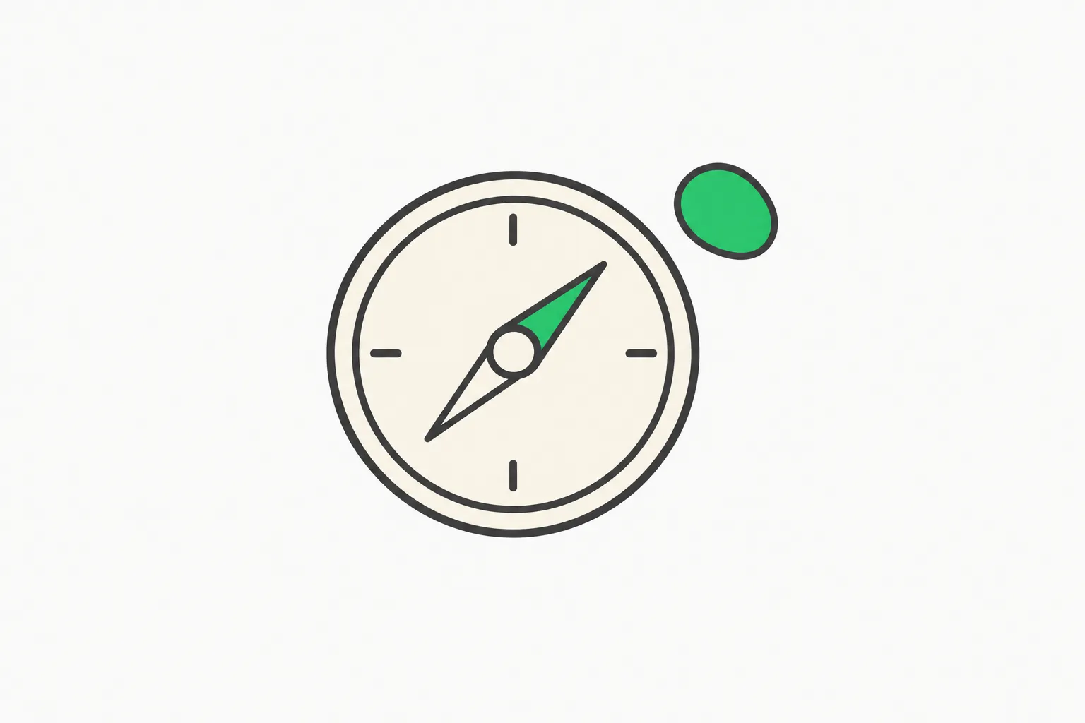 Compass needle aligning with a pebble, a metaphor for aligning agent controls with rogue AI rules