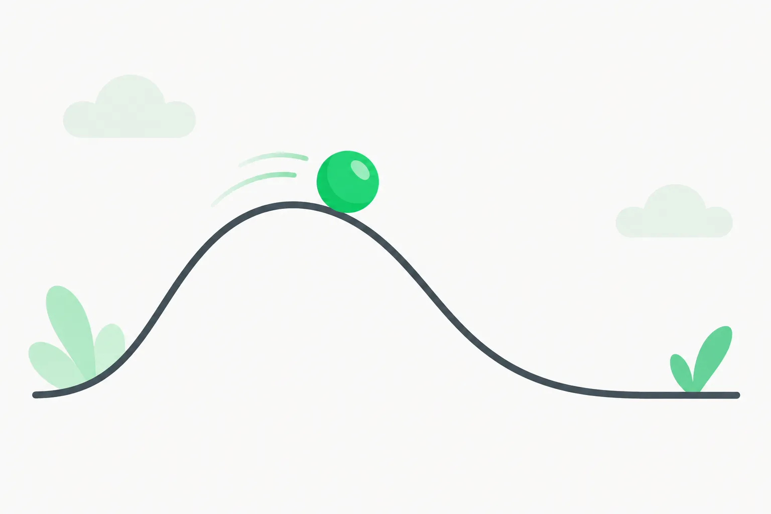 An easing curve, representing code-driven motion design in mg-styles-15