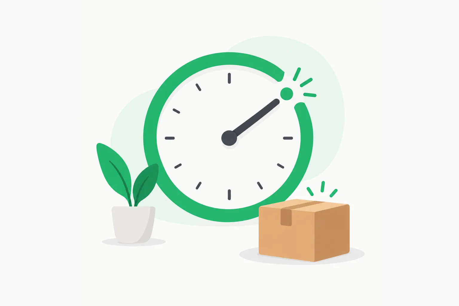 A clock placing a green bead on a track, illustrating a scheduled local AI agent cron job
