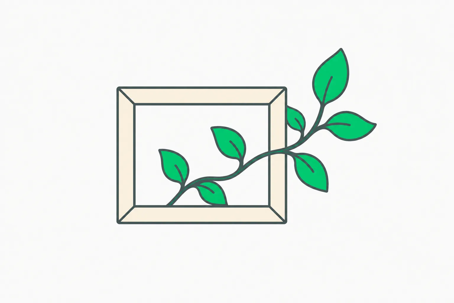 An outpainted picture frame extending beyond its edge, illustrating image editing inside Dream Lab with Canva Craft
