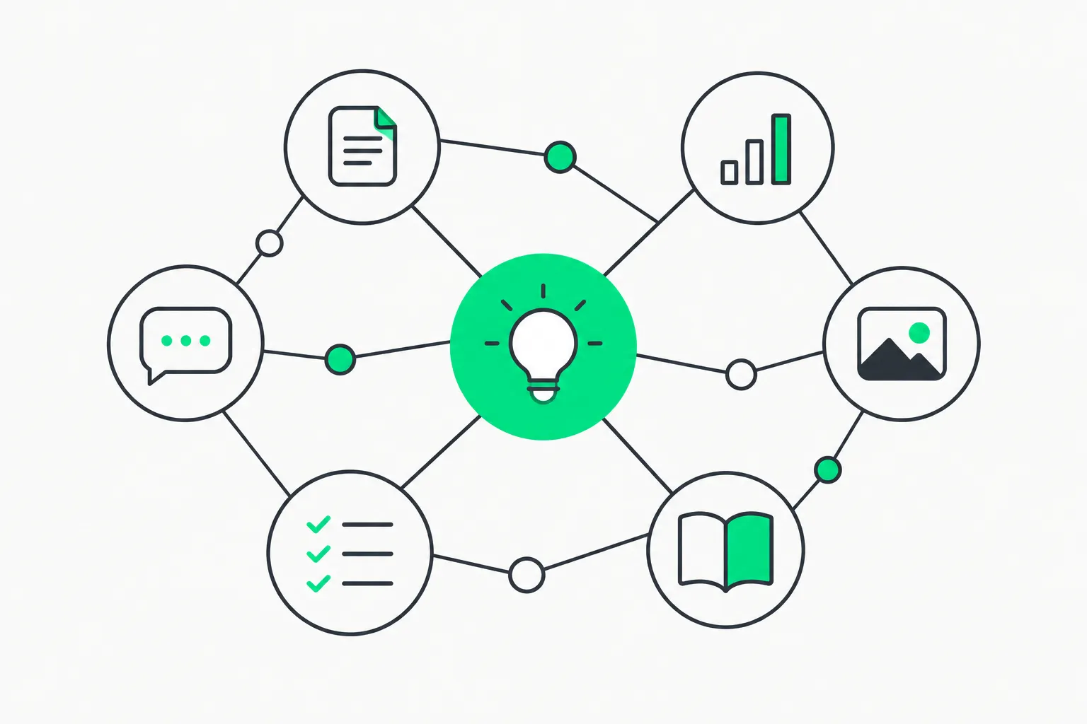 A web of nodes and links illustrating how Graphify turns a codebase into a knowledge graph