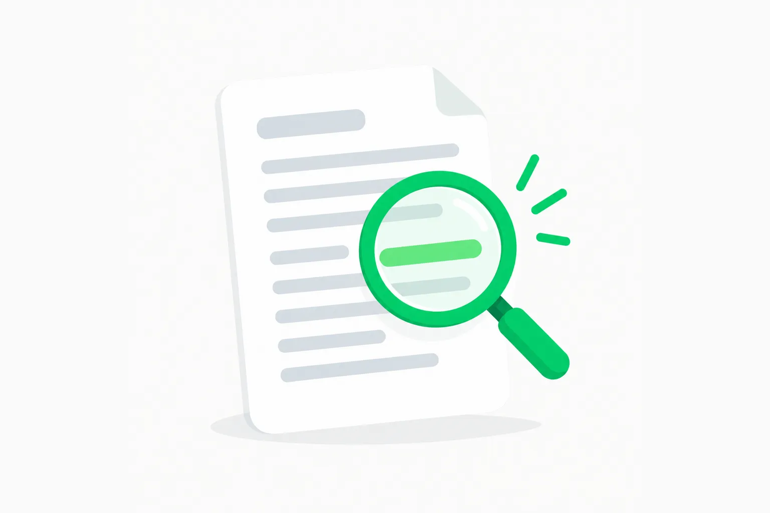 Contract sheet with a magnifier on one bar, a checklist for verifying a legal AI model like GLM-Legal