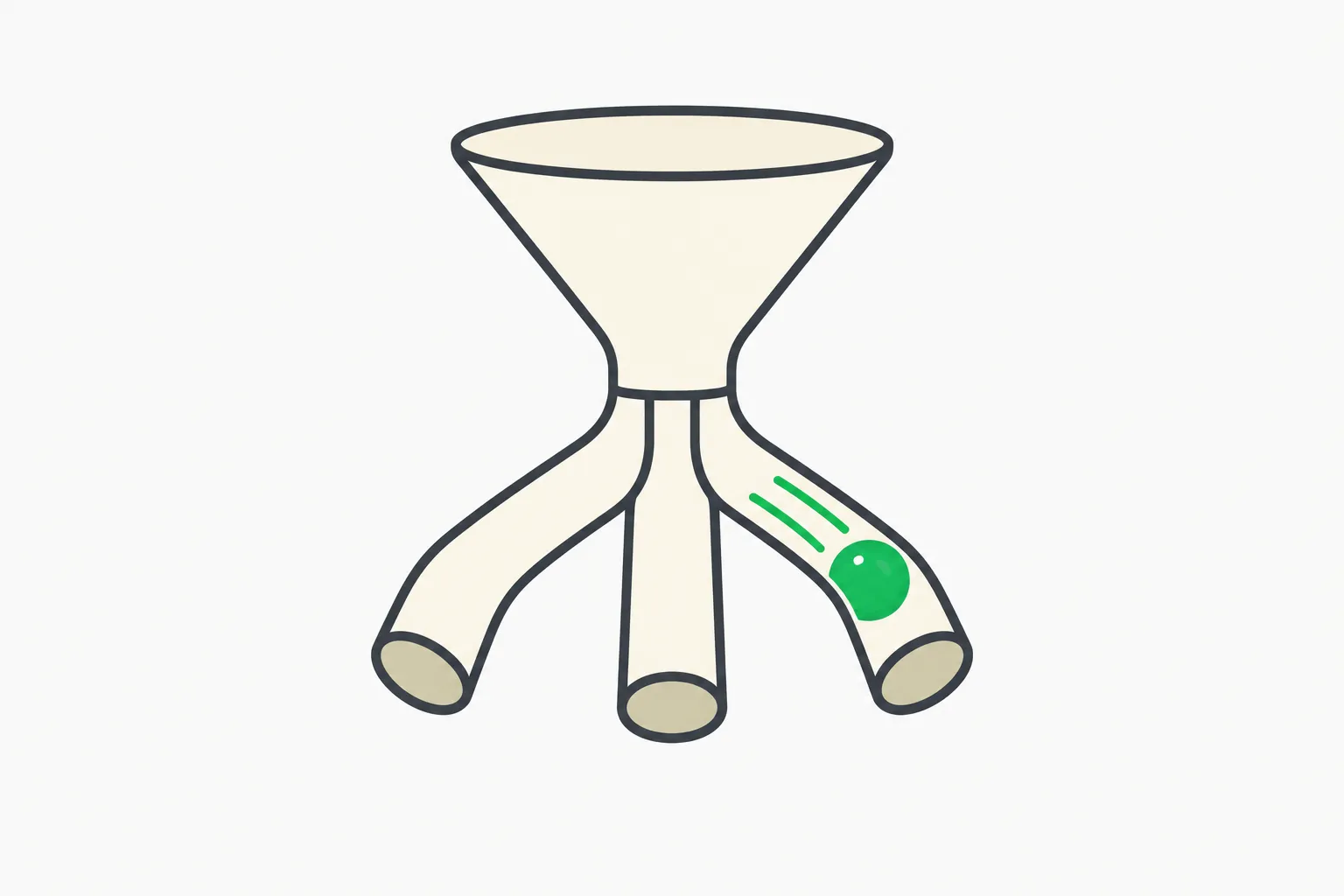 MiniCPM-V 4.7 35B-A3B mixture-of-experts funnel routing each token to one of several expert paths