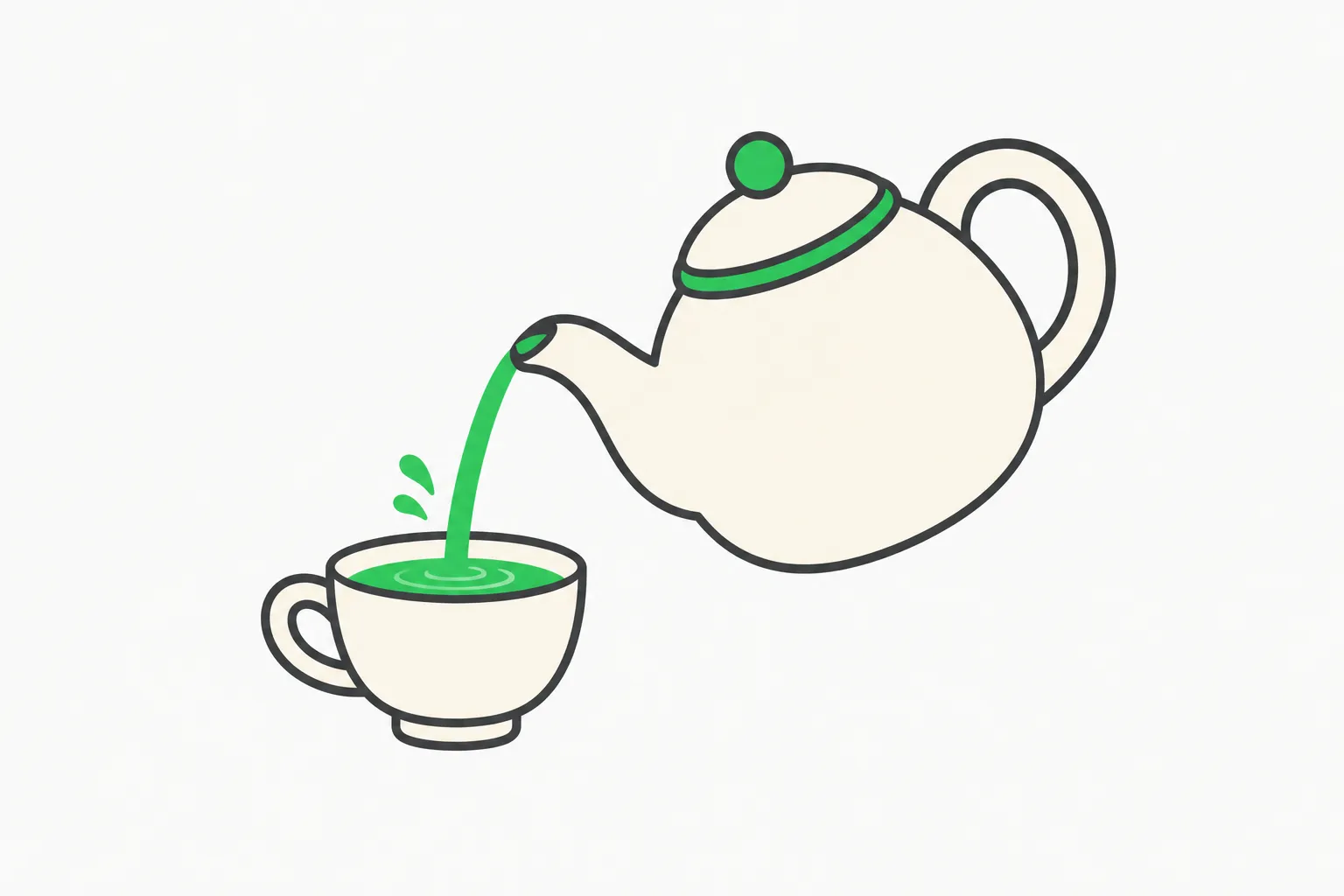 A single large cream block narrowing into a small green block, illustrating a big model distilled into a small one