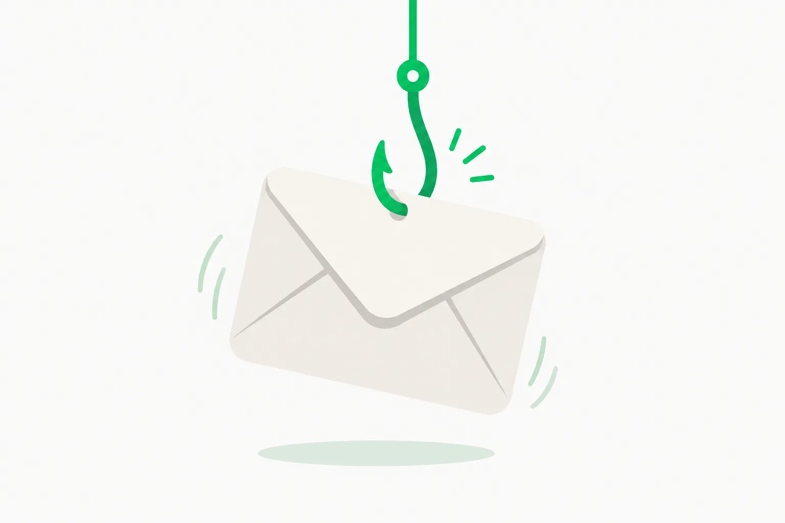 A hook dangling an envelope, a reminder to treat unexpected email claiming to be from an AI vendor as suspicious