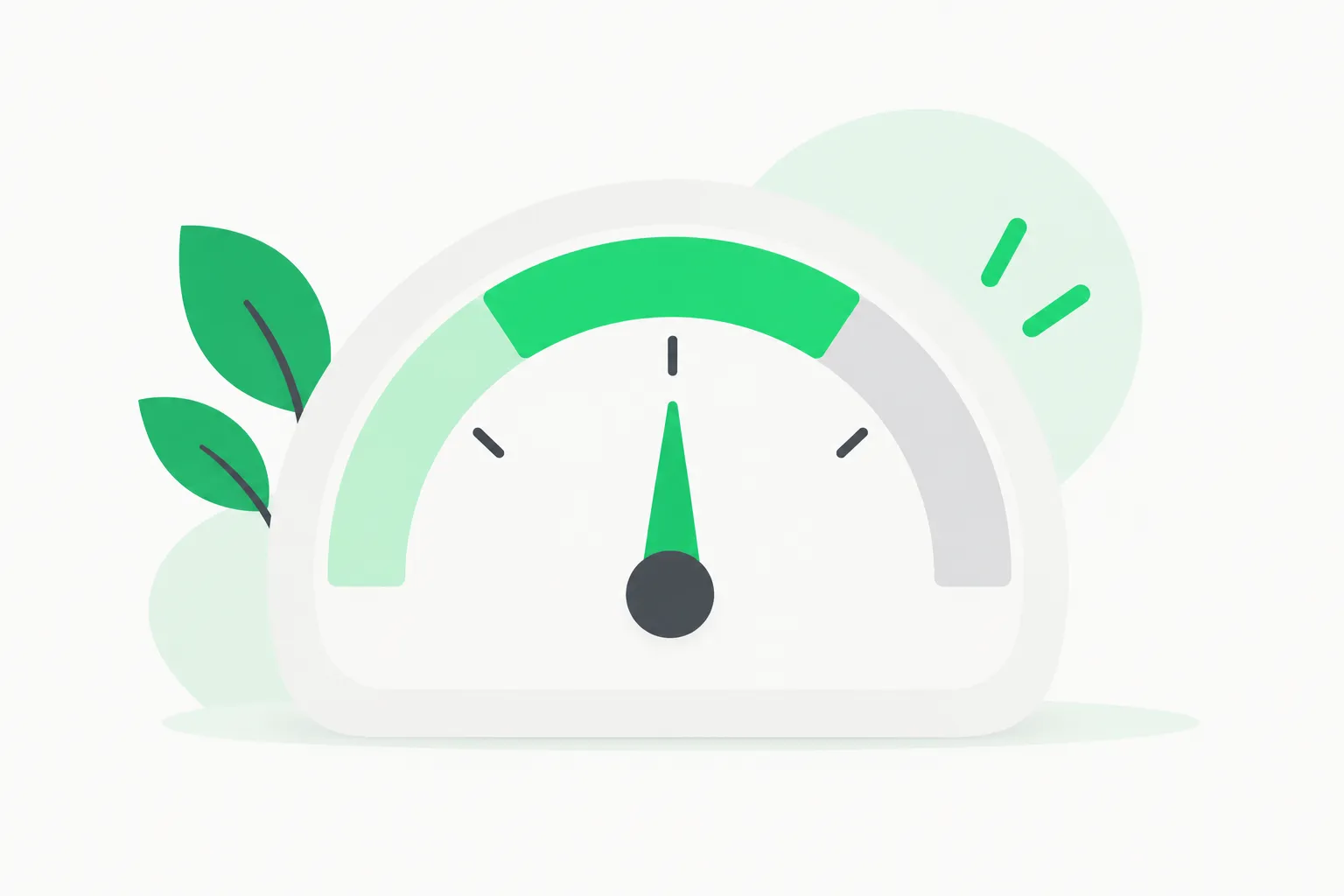 Power usage meter with a green needle representing electricity demand from AI data centers against grid capacity