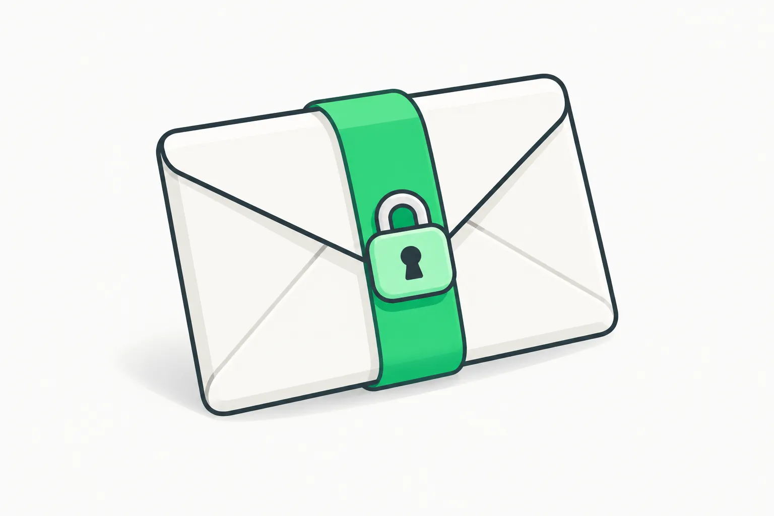 Envelope with a padlock, showing why an agent should never attach a personal email to web requests