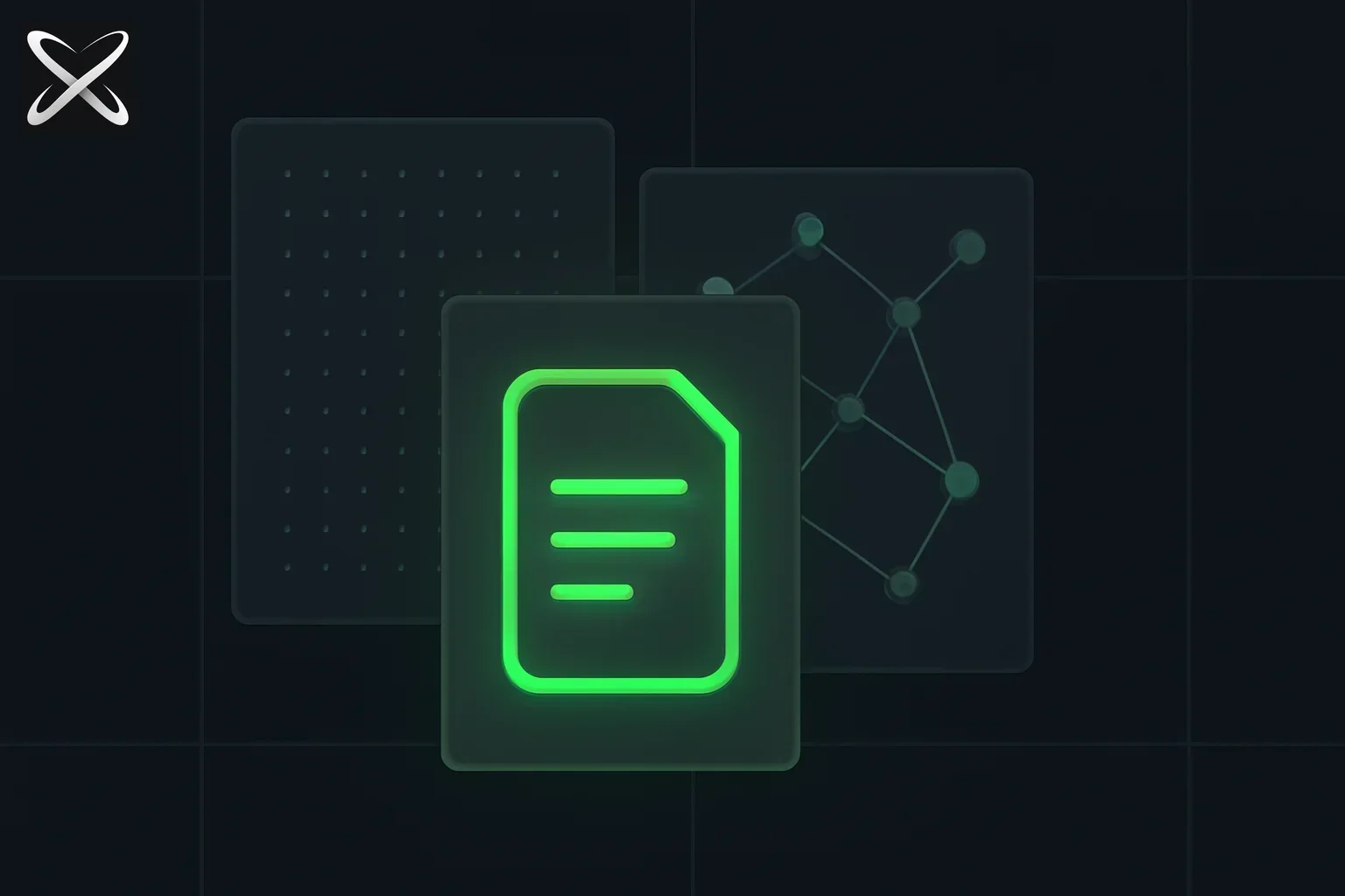DESIGN.md spec explained — raw token grid and rationale node layers merging into one unified design document panel