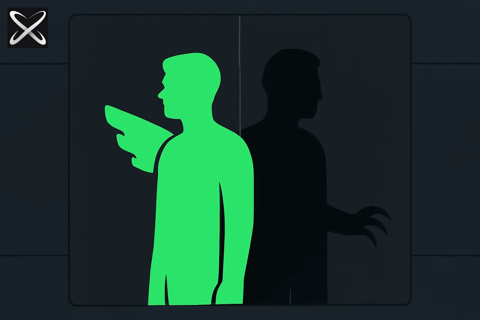 Hermes Agent versus OpenClaw diagram showing two silhouettes with distinct wing and claw marks divided by a line