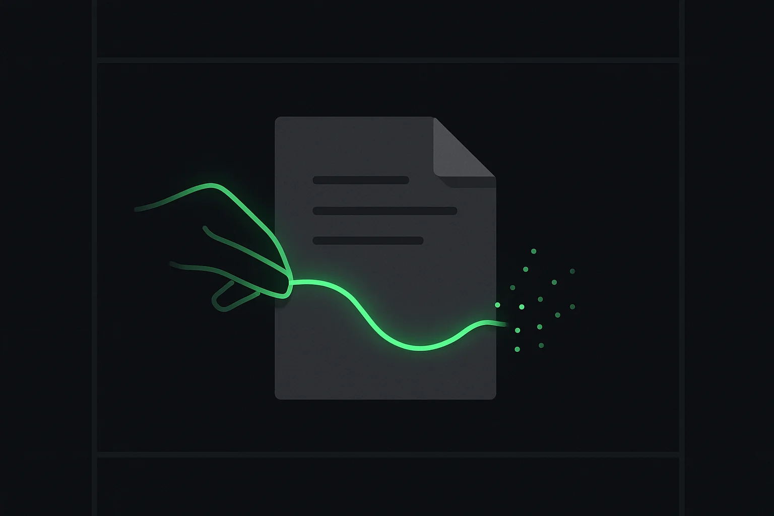 An invisible AI watermark thread being peeled away from a document, symbolizing the legal question of removing AI content provenance marks