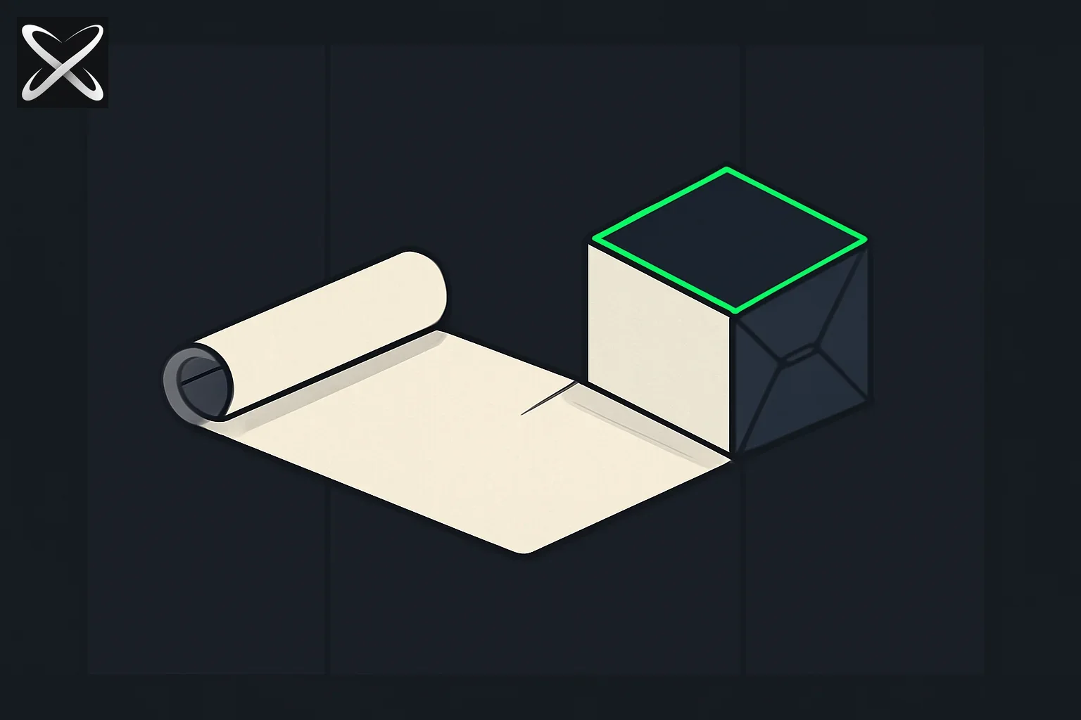 Kaggle agent skills whitepaper diagram showing a scroll folding itself into a skill box