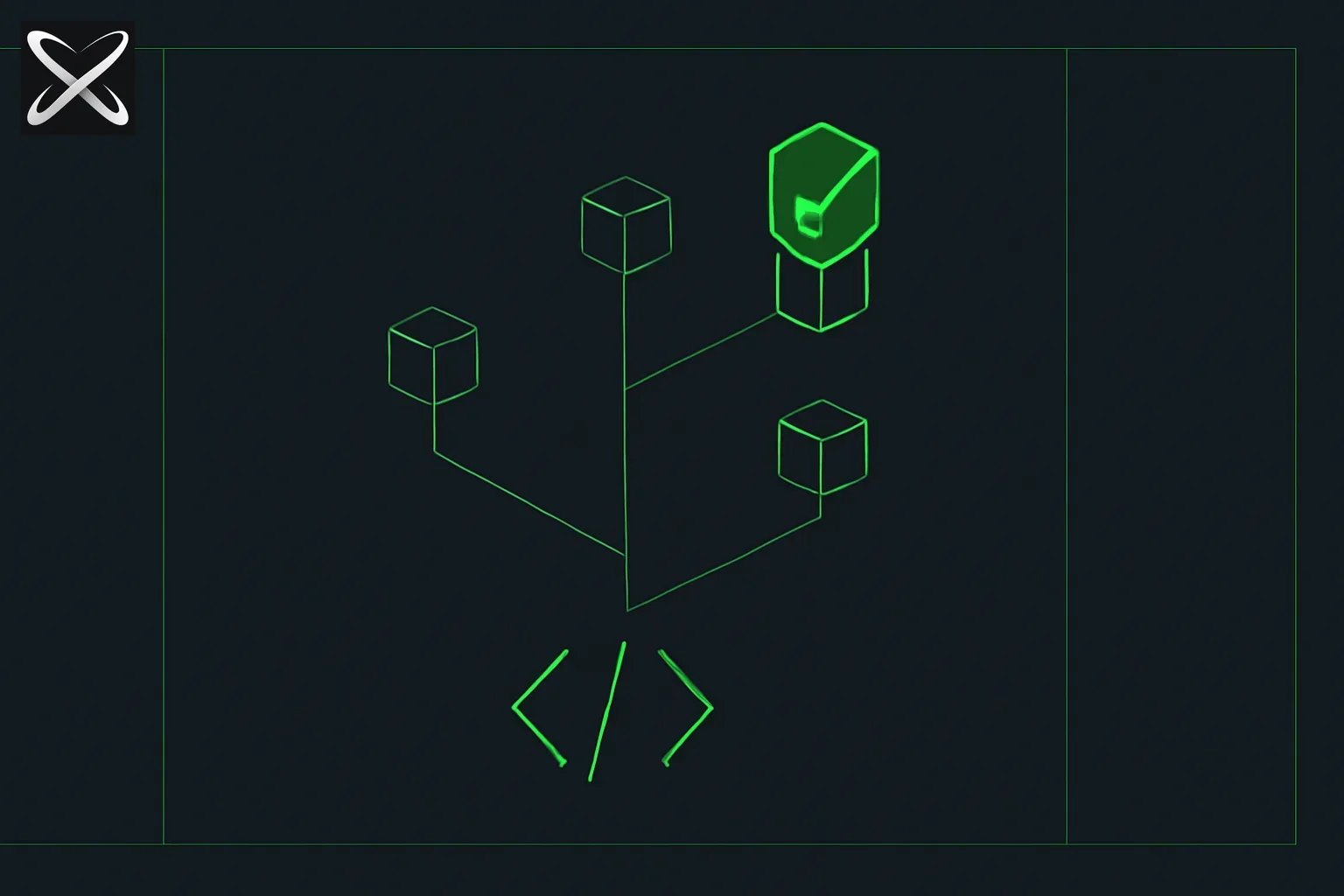 Matt Pocock agent skills for engineers — branching skill-module tree from a code-bracket trunk with a checkmark highlight