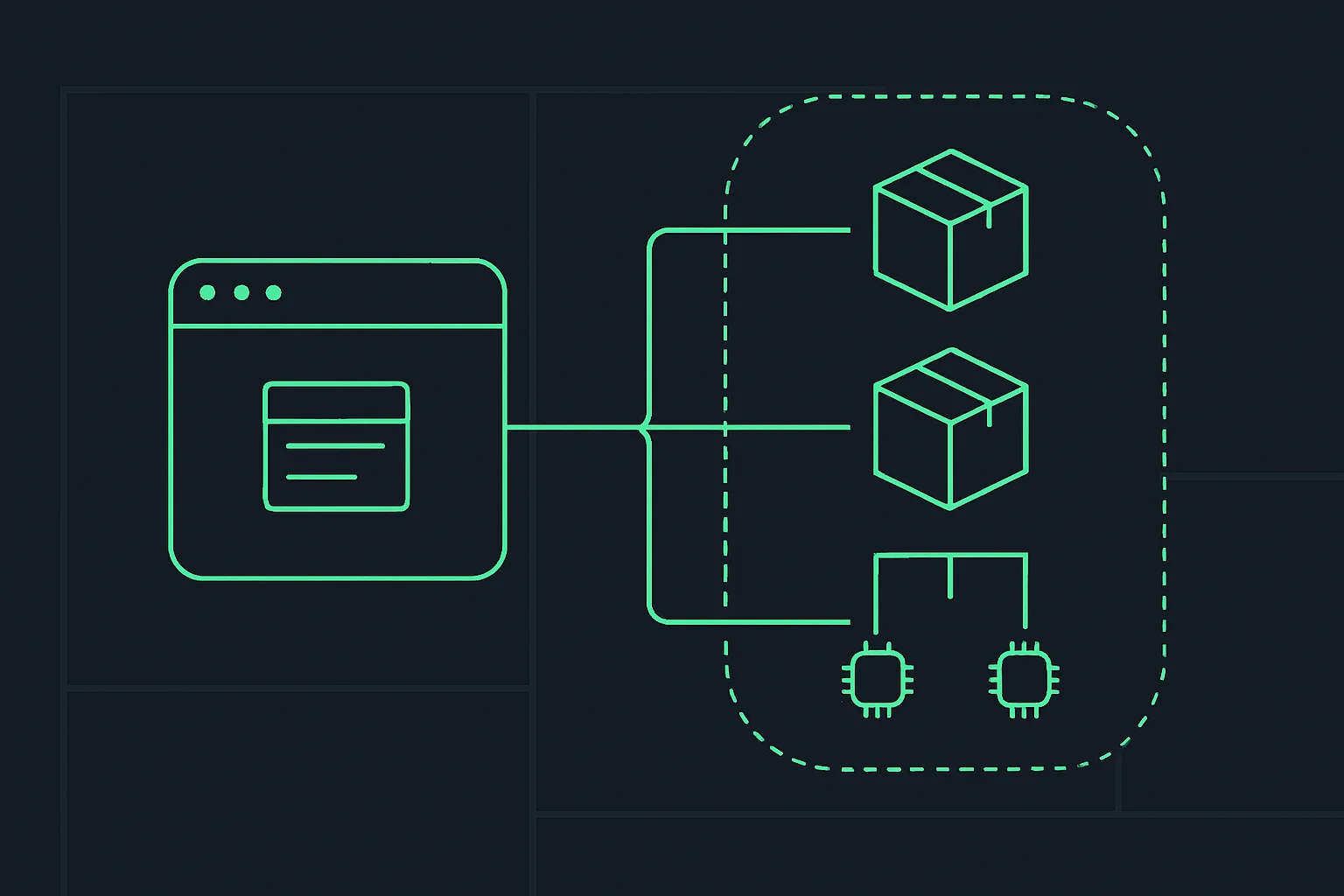 Diagram of a desktop AI application packaged for three Linux distributions across two processor architectures