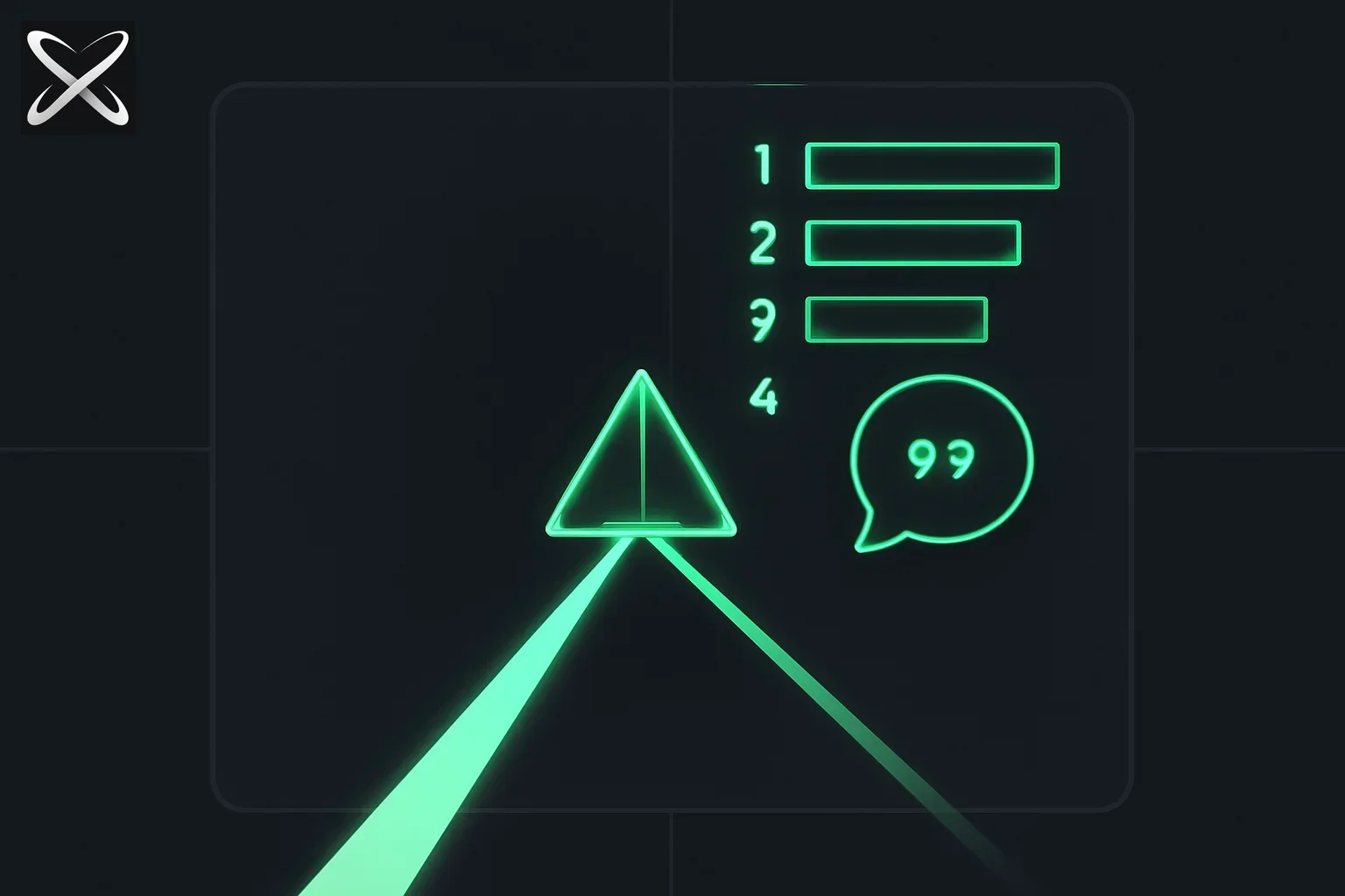 SEO plus GEO agent skill — one search beam splitting into ranked results and an AI citation bubble