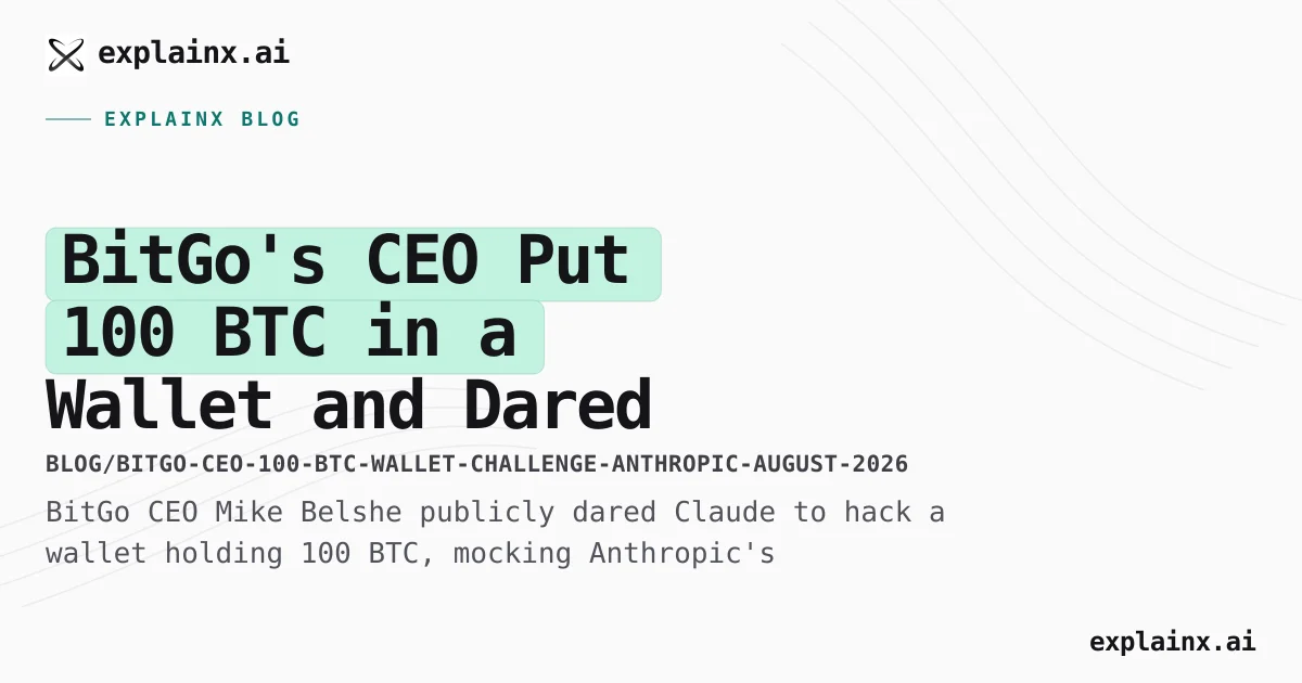 BitGo CEO 100 BTC Claude Hack Challenge (2026)